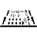 Ekena Millwork Barnfold J-Strap 4-Door Hardware Set for 1 1/4" to 1 3/8" Doors with 96" Track, Matte Black GB6007M4D96MB